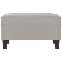 Voetenbank 70x55x41 cm microvezelstof lichtgrijs 3