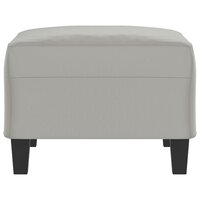 Voetenbank 70x55x41 cm microvezelstof lichtgrijs 4