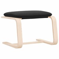 Voetenbank 51x41x40 cm stof zwart 6