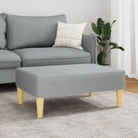 Voetenbank 77x55x31 cm stof lichtgrijs 3