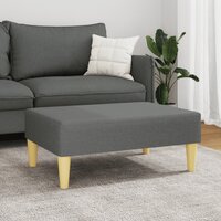 Voetenbank 77x55x31 cm stof donkergrijs 3