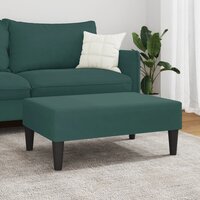 Voetenbank 77x55x31 cm fluweel donkergroen 3