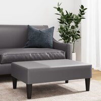 Voetenbank 77x55x31 cm kunstleer grijs 3