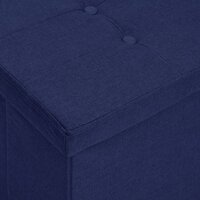 Opbergbank inklapbaar kunstlinnen blauw 7