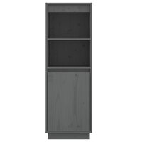 Hoge kast 37x34x110 cm massief grenenhout grijs 5