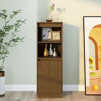 Hoge kast 37x34x110 cm massief grenenhout honingbruin 3