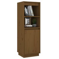 Hoge kast 37x34x110 cm massief grenenhout honingbruin 4