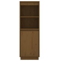 Hoge kast 37x34x110 cm massief grenenhout honingbruin 5