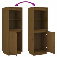 Hoge kast 37x34x110 cm massief grenenhout honingbruin 7