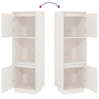 Hoge kast 38x35x117 cm massief grenenhout wit 6