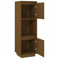 Hoge kast 38x35x117 cm massief grenenhout honingbruin 5