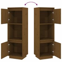 Hoge kast 38x35x117 cm massief grenenhout honingbruin 6