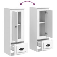 Hoge kast 36,35,5x103,5 cm bewerkt hout wit 8