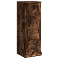 Hoge kast 36x35,5x103,5 cm bewerkt hout gerookt eikenkleurig 2