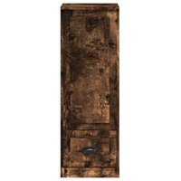 Hoge kast 36x35,5x103,5 cm bewerkt hout gerookt eikenkleurig 5