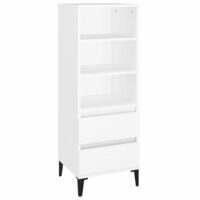 Hoge kast 40x36x110 cm bewerkt hout wit 2