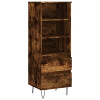 Hoge kast 40x36x110 cm bewerkt hout gerookt eiken 2