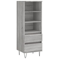 Hoge kast 40x36x110 cm bewerkt hout grijs sonoma 2