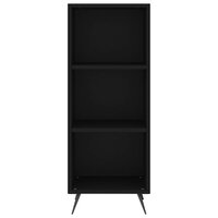 Schappenkast 34,5x32,5x90 cm bewerkt hout zwart 4