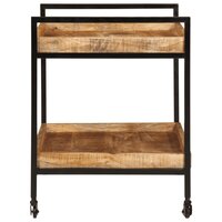 Keukentrolley 80x55x70 cm massief ruw mangohout 3