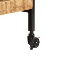 Keukentrolley 80x55x70 cm massief ruw mangohout 7