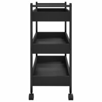 Keukentrolley 50x30x70 cm bewerkt hout zwart 8