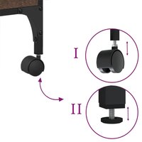 Keukentrolley 60,5x31x72,5 cm bewerkt hout bruin eikenkleurig 10