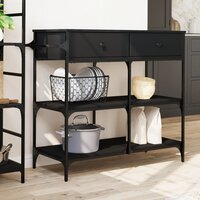 Keukentrolley 105x42x95 cm bewerkt hout zwart 3