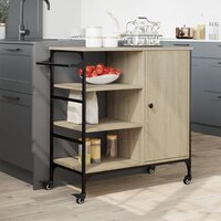 Keukentrolley 87,5x38,5x84,5 cm bewerkt hout sonoma eikenkleur 3