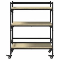 Keukentrolley 65x40x86,5 cm bewerkt hout sonoma eikenkleurig 7