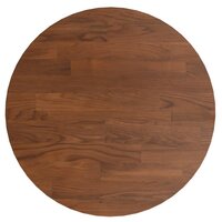 Tafelblad rond &Oslash;30x1,5 cm bewerkt massief eikenhout donkerbruin 2