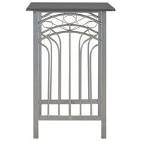 3-delige Barset hout en staal antraciet 4