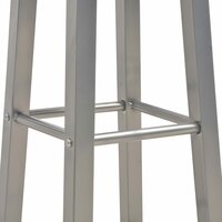 3-delige Barset hout en staal antraciet 9