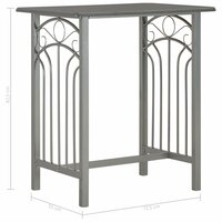 3-delige Barset hout en staal antraciet 10