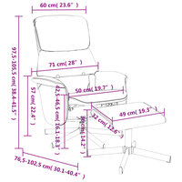 Massagestoel verstelbaar met voetenbank stof donkergrijs 11