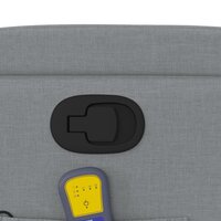 Massagestoel verstelbaar stof lichtgrijs 10