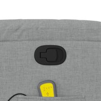 Massagestoel verstelbaar stof lichtgrijs 10