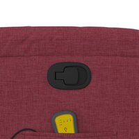 Massagestoel verstelbaar stof wijnrood 10