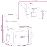 Massagestoel verstelbaar stof taupe 12