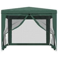Partytent met 4 mesh zijwanden 3x3 m HDPE groen 3