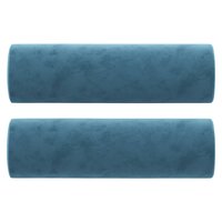 Sierkussens 2 st 15x50 cm fluweel blauw 2