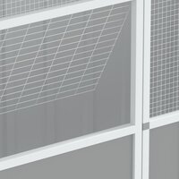 Vogelkooi 215x78x200 cm gegalvaniseerd staal grijs 5