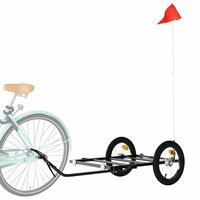 Fietstrailer 126x63x34 cm ijzer zwart 3