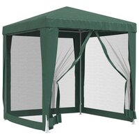 Partytent met 4 mesh zijwanden 2x2 m HDPE groen 2
