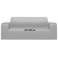 Tweezitsbankhoes stretch polyester jersey grijs 6