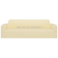 Driezitsbankhoes stretch polyester jersey cr&egrave;mekleurig 6