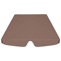 Vervangingsluifel voor schommelbank 150/130x105/70 cm bruin 4