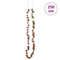 Kunstbloemslingers 6 st 250 cm lenterood 7