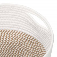 Opbergmanden 2 st &Oslash; 28x28 cm katoen bruin en wit 7