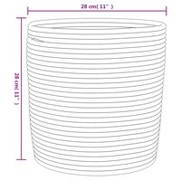 Opbergmanden 2 st &Oslash; 28x28 cm katoen bruin en wit 10